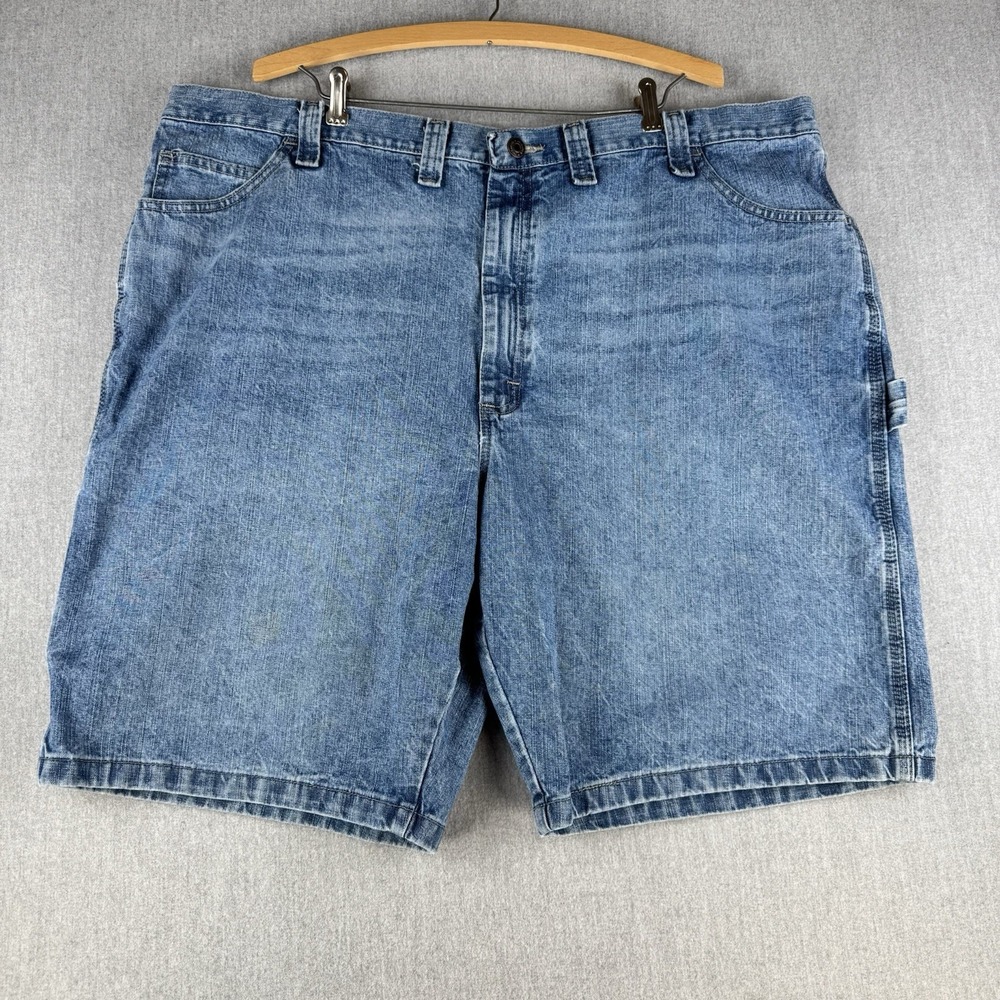 Wrangler Carpenter Shorts Mens 46 Blue Denim Workwear Utility Casual